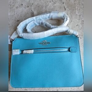 Coach Aqua Leather Crossbody Bag